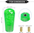 Gear Shifter Knob Kit, 10cm Faux Crystal Stick Shifter Lever Knob Universal for Automatic and Manual Vehicles Durable Acrylic Green with 2 Adapter...