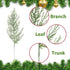 Alpurple 25 PCS Artificial Pine Branches-13.7 Inches Fake Greenery Plants Pine Sprigs-Faux Pine Leaves Picks for DIY Garland Crafts Christmas Embe...
