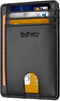 Buffway Slim Minimalist Front Pocket RFID Blocking Leather Wallets for Men and Women - Sand Black...