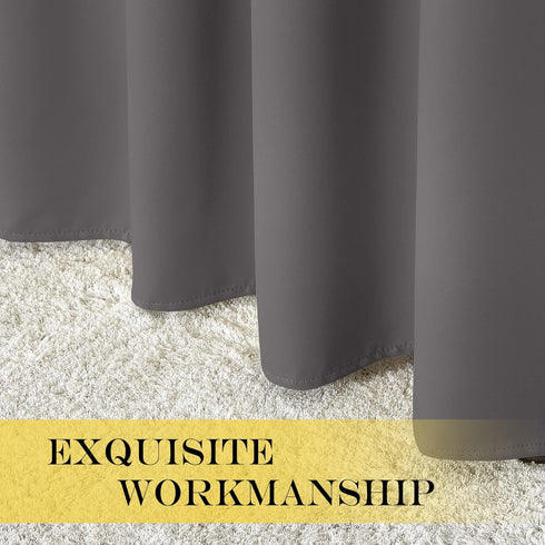 NICETOWN Blackout Curtain Panel for Bedroom - Window Treatment Thermal Insulated Solid Grommet Blackout Drape for Living Room (1 Panel, 52 by 45 i...