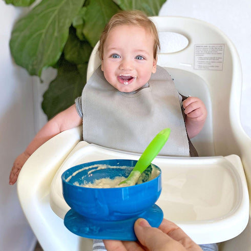 ChooMee Silicone Baby Spoons | 4 Months +, First Stage Baby Led Weaning and Self Feeding | Soft Spoon with Firm Handle | Designed in USA, BPA Free...