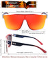FEISEDY Fashion Flat Top Sunglasses Trendy Oversized Square Shades Women Men UV400 B2996...