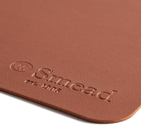 Smead Desk Pad, Vegan Leather Desk Mat with Non-Slip Faux Suede Backing, Perfect Desk Organizer for Office Decor, 36” x 17” Large, Saddle (64827)...