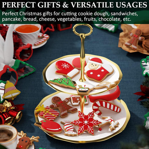Christmas Cookie cutters Set 16 Pieces, Holiday Cookie Cutters with Comfort Grip, Stainless Steel Baking Cutters Christmas Shapes for Xmas, Ginger...