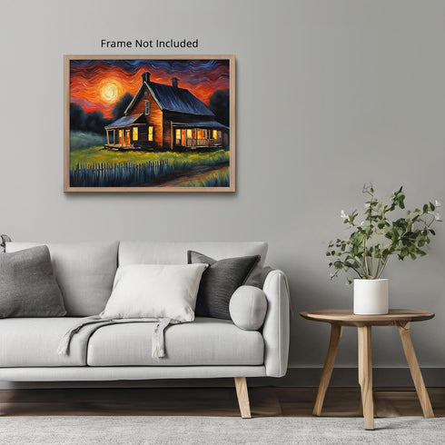 Posterizer 1 pcs- quaint old village-building in the nature 15-Landscape & Nature Art-Floral Botanical Art- Decor for Home & Office- unframed wall...