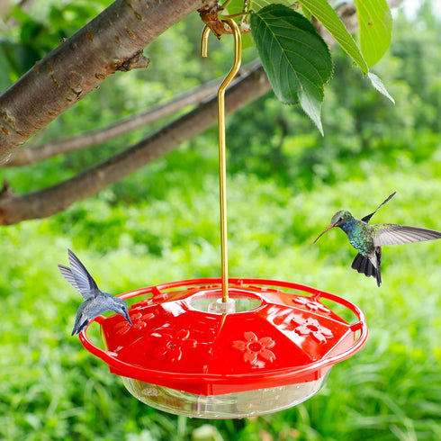 Juegoal 12 oz Hanging Hummingbird Feeder with 8 Feeding Ports...