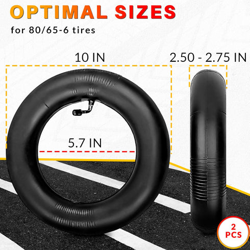 Electric Scooter Tires Inner Tubes 80/65-6 Inflatable Tires Electric Scooter Trike Scooter Inner Tube - Mini Bike Tire Inner Tube Heavy Duty Elect...