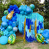 PartyWoo Crepe Paper Streamers 10 Rolls 820ft, Pack of Blue, Pastel Blue, Royal Blue, White Party Streamers, Crepe Paper for Birthday Party Decora...