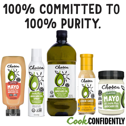 Chosen Foods 100% Pure Avocado Oil Spray, Keto and Paleo Diet Friendly, Kosher Cooking Spray for Baking, High-Heat Cooking and Frying (6 oz, 2 Pac...