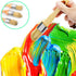 Professional Chalk and Wax Paint Brush Set, 3pcs Small Round Reusable Natural Bristle Brushes for Folk Art Home Decor DIY Painting Stencils, Compa...
