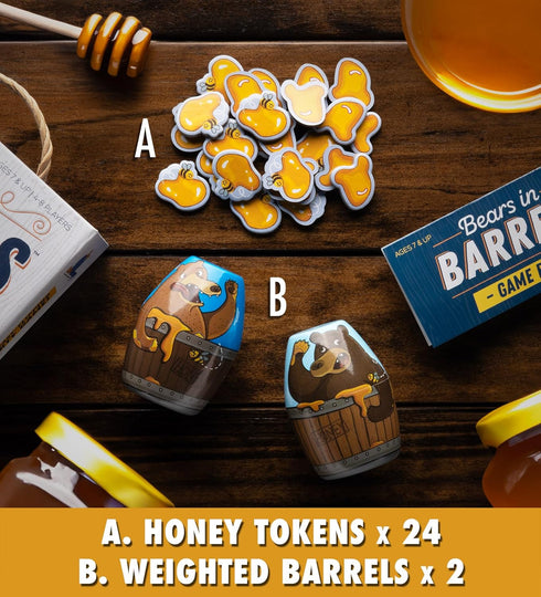 Bears in Barrels Fun Dexterity Party Game for all ages by Blue Orange Games, 4 to 8 Players...