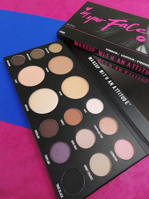 Rude Cosmetics In Your Face 3-in-1 Palette Makeup Women 0.84 oz...