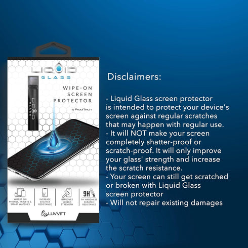 LIQUID GLASS Screen Protector for All Smartphones Tablets and Watches Scratch and Shatter Resistant Wipe On Nano Protection for Up To 4 Devices - ...