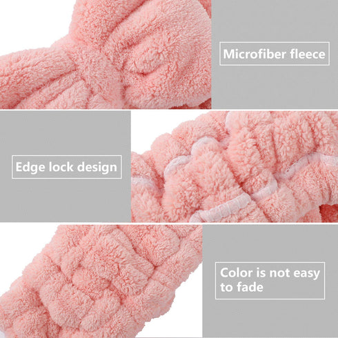 Patelai 3 Pieces Microfiber Bowtie Headbands Wash Face Spa Makeup Hair Band, 3 Pieces Face Mask Applicator Brush, 3 Pieces Silicone Face Brush Gif...