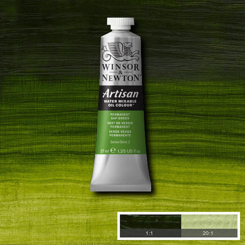 Winsor & Newton Artisan Water Mixable Oil Colour, 1.25-oz (37ml), Permanent Sap Green...