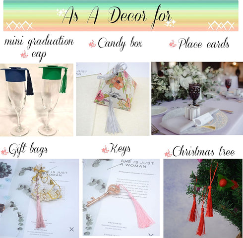 Aokbean 100pcs 5 Inches Handmade Silky Floss Soft Craft Bookmark Tassels with Loops for DIY, Jewelry Making, Graduation Tassel,Bookmarks,Souvenir ...