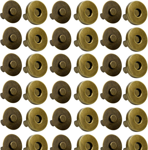 MYUBWTF 20 Set Magnetic Button Clasp Snaps, 3/4“ Purse Magnetic Bag Fastener Clasp, Magnetic Button Replacement Kit for Sewing, Craft, Purses, Bag...