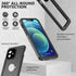for iPhone 12 Waterproof Case with Built-in Screen Protector Full Body Shockproof Dustproof Dirtproof Heavy Duty Protective Phone Case for iPhone ...