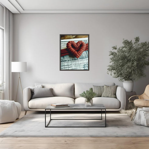 Posterizer 1 pcs-Valentine’s Day themed heart and book design -2-Romantic Art-Holiday Poster Collection-Gift for Couples boyfriend girlfriend Husb...