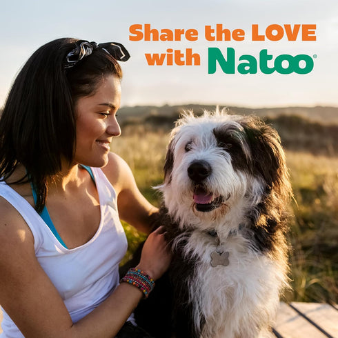 NATOO Dog Treats, Crunchy Biscuits Oats Banana and Honey, Natural Dog Treats, Rich in Omega 6, Prebiotics and Fiber, Antioxidants for Immunity, 8o...