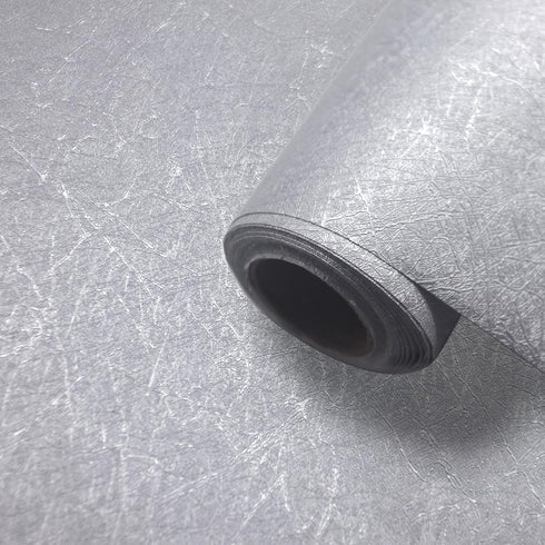 Silver Grey Contact Paper 16"x198" Peel and Stick Wallpaper Thick Waterproof Decorative Self Adhesive Vinyl Wrap Wall Paper for Cabinets Counterto...