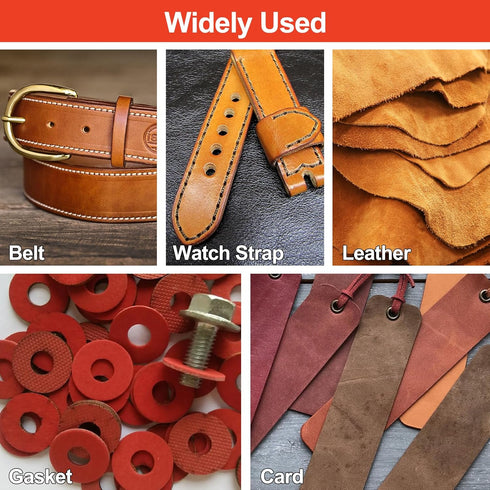 Spurtar 12 PCS Steel Hollow Leather Punch Set 1/8''-3/4''(3-19mm) Heavy Duty Round Hole Punch Set Leather Hole Tool for Watch Cloth Belt Gaskets w...