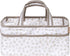 Sydney Storage Caddy-Dalmatian Dot Body and Handles, Dalmatian Dot Lining, Solid Gray Trim, Grays, White, Two Handles, 12 in x 6 in x 8 in...