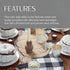 Elrene Home Fashions Burlap and Check Pumpkin Centerpiece Table Runner, 13" x 36", Black and White...