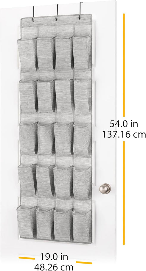 Whitmor Over The Door Shoe Organizer - 20 Section - Space-Dyed Grey...