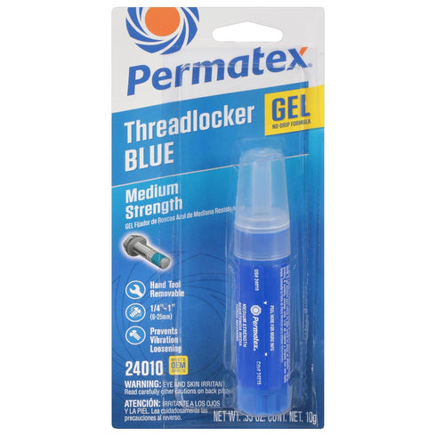 Permatex 24010 Medium Strength Threadlocker Blue Gel, 10 g Gel Twist Applicator...