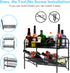 HengLiSam Spice Rack Organizer for Countertop, Heavy Duty Full Solid Metal Kitchen Shelves, 2 Tier Liquor Shelves Freestanding Holder Storage for ...