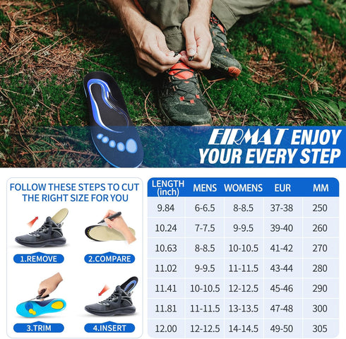 Plantar Fasciitis Insoles, Arch Support Inserts Women Men, Plantar Fasciitis Relief, Insoles Men for Flat Feet,High Arch and Foot Pain, Orthotic I...