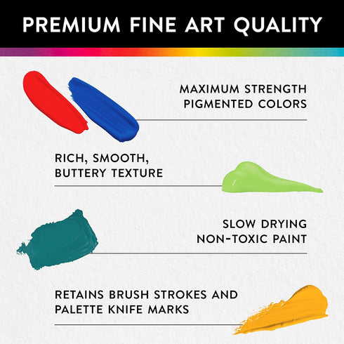 RoseArt Premium Paint Set – 12 Count Acrylic Paints for Canvas, Wood, Ceramic and Fabrics – Craft Painting Supplies for Casual to Professional Art...