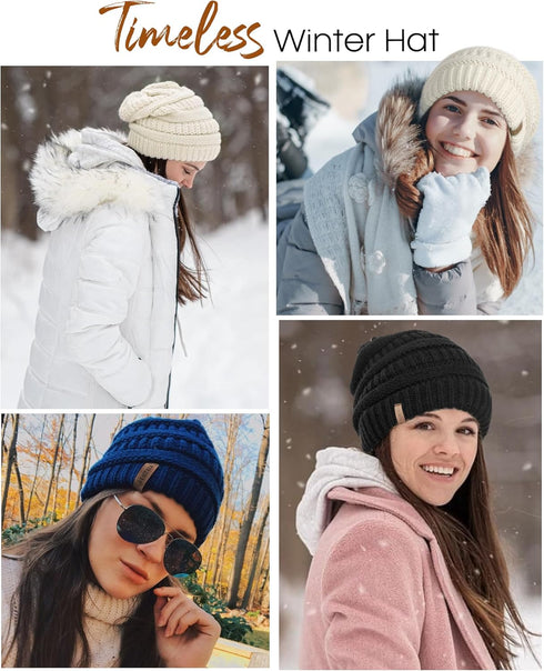 FURTALK Winter Hats for Women Fleece Lined Knit Beanie Hats Slouchy Warm Beanies Ski Skull Cap...