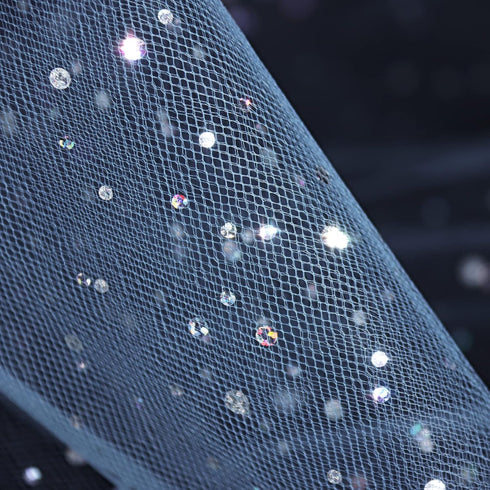 54" by 10 Yards Glitter Tulle Fabric Rolls for Wedding Birthday Party Baby Shower Decoration Tutu Tulle Bolt Ribbons DIY Sewing Crafts - Light Blu...