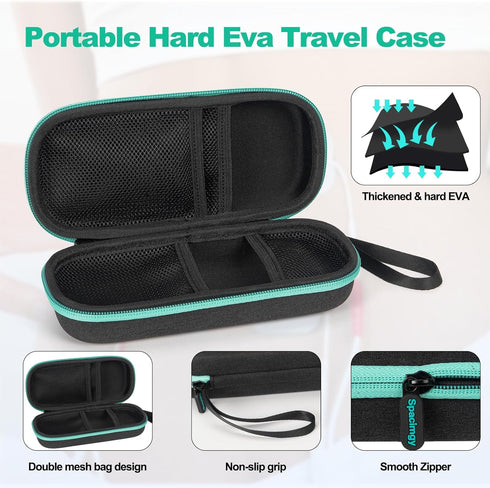 24 PCS Electrode Replacement Pads for TENS Unit & Portable Hard EVA Travel Case, Protective TENS & Accessories Carrying Case, Durable Shockproof &...