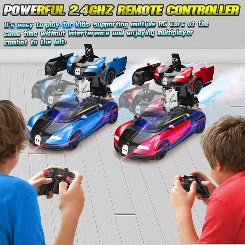RC Robot Car for Kids Transform Car Toy, Deformation Remote Control Vehicle with Gesture Sensing One Button Transformation 360°Rotating Drifting 1...