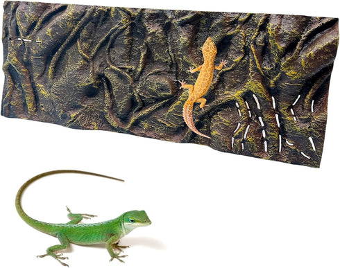 Reptile Rock Tank Background Board Bearded Dragon 3D Aquarium Backgrounds Terrarium Habitat Stereo Backdrop Wall Decor for Gecko Lizard Chameleon ...