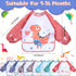 Zhanmai 8 Pack Baby Waterproof Sleeved Bib Infant Art Smock Apron Baby Bibs for Eating Long Sleeve Bibs for Babies Animal Pattern Toddler Bib with...