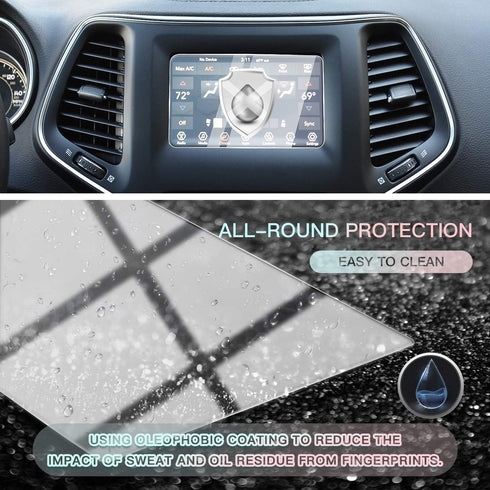 CDEFG for 2019 2020 2021 Cherokee Uconnect Navigation Touchscreen Protector Center Control Touchscreen Protector, Tempered Glass HD Scratch Resist...