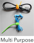 Multi Purpose Silicone Zip Ties - 20 pcs - 6 inch Cable Ties - Double Lock Twist Ties in Multi Color (Red, Blue, Green, Orange) - Extra Hold Reusa...