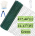472.4"(39.4ft) x14.2 Chicken Wire Mesh, Anti-Rust Garden Fence Hexagonal Galvanized Poultry Hardware Cloth Fencing, PVC Coated Metal Netting Roll ...