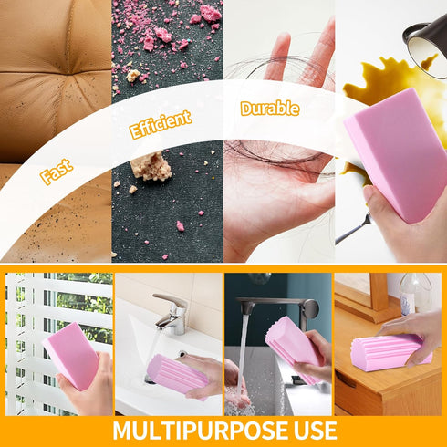 Damp Clean Duster Sponge,4pack Magic Sponge Eraser,Reusable Damp Dusting Sponge Household Cleaning for Blinds, Glass, Baseboards,Radiators,Window ...