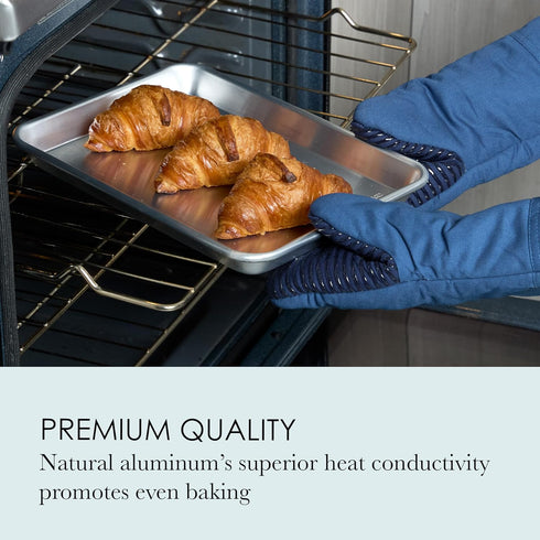 Chigcago Metallic Recyled Aluminum Small 9x13 Baking Sheet, Made With Recylced Aluminum, Perfect For Everyday Baking And Roasting Use...