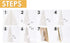 Lineco, Pack of 25, 7 Inch, White Easel Back Self Stick Double Wing, Archival Quality Acid-Free, for Picture Art Poster...