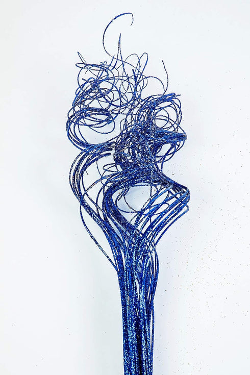 Ting Ting Blue Sparkle Glitter Branches Vase Filler Wedding Christmas Holiday & Home Decoration 26" Long (1 Bunch)...