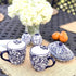 Encantada Handmade Hand-Painted Authentic Mexican Pottery, Salt and Pepper Shaker Set, Blue Flower (MC085F-K2)...
