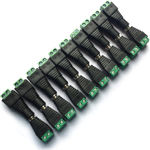 10 Pairs 12V Male+Female 2.1x5.5MM DC Power Jack Plug Adapter Barrel Connector for CCTV Security Camera Led Strip...