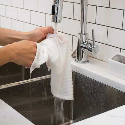 Now Designs Ripple Kitchen Dishcloth, Set of 4, White...