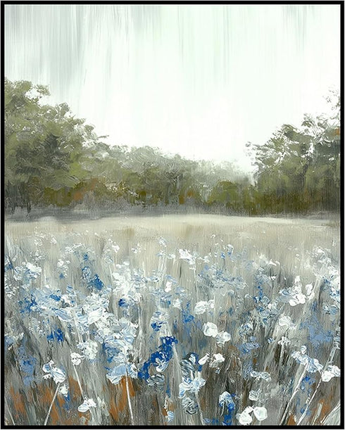 Posterizer 1 pcs-tranquil meadow scene-field of flowers in oil painting style 7-Floral & Botanical Art-Gift for Men Women Teens-Decor for Home & O...